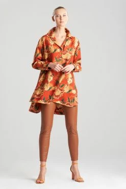 Shugo Cotton Silk Shirt 15 Shugo Cotton Silk Shirt -Natori Sales Shop Shugo Cotton Silk Shirt Carnelian by Natori 29878.1690796797