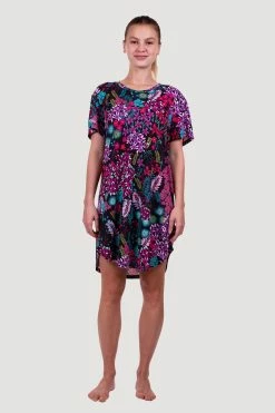 Sleepshirt 2 Pack -Natori Sales Shop Sleepshirt 2 Pack Blooming Floral Black Pink by Natori 3 52161.1686843664