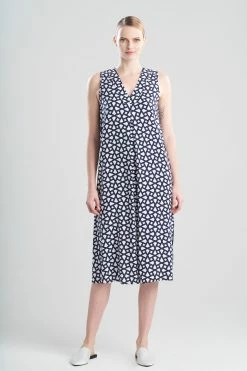 Soho Geo-Printed Challis Gown -Natori Sales Shop Soho Geo Printed Challis Gown Navy by N Natori 87933.1663166687