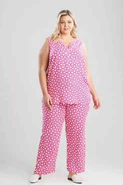 Soho Geo-Printed Challis PJ -Natori Sales Shop Soho Geo Printed Challis PJ Fuchsia by N Natori 3 28811.1648761393