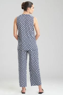 Soho Geo-Printed Challis PJ -Natori Sales Shop Soho Geo Printed Challis PJ Navy by N Natori 2 51967.1649944270