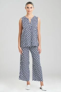 Soho Geo-Printed Challis PJ -Natori Sales Shop Soho Geo Printed Challis PJ Navy by N Natori 31793.1649944269