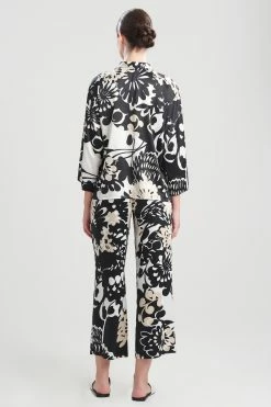 Soleil-Printed Matte Satin PJ 13 Soleil-Printed Matte Satin PJ -Natori Sales Shop Soleil Printed Matte Satin PJ Black Taupe Combo by N Natori 2 40698.1647972135