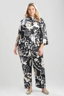 Soleil-Printed Matte Satin PJ 14 Soleil-Printed Matte Satin PJ -Natori Sales Shop Soleil Printed Matte Satin PJ Black Taupe Combo by N Natori 3 76373.1647972136