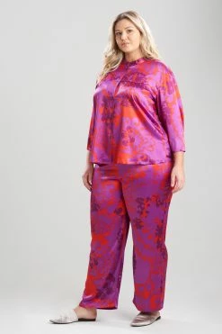 Soleil-Printed Matte Satin PJ 10 Soleil-Printed Matte Satin PJ -Natori Sales Shop Soleil Printed Matte Satin PJ Purple Combo by N Natori 3 23899.1647972122
