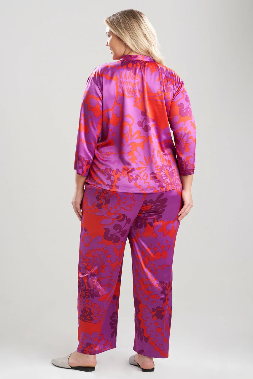 Soleil-Printed Matte Satin PJ 4 Soleil-Printed Matte Satin PJ - Image 4