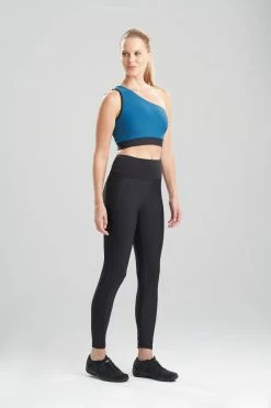 Solstice One Shoulder Crop Top -Natori Sales Shop Solstice One Shoulder Crop Top Dark Teal by Josie 10934.1630518881