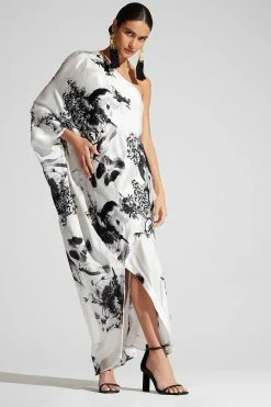 Couture Mirai Embellishment One Shoulder Caftan