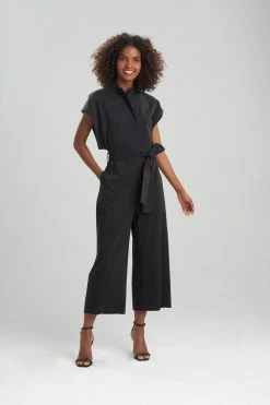 Stretch Cotton Blend Jumpsuit 5 Stretch Cotton Blend Jumpsuit -Natori Sales Shop Stretch Cotton Blend Jumpsuit Black by Natori 61950.1640814198