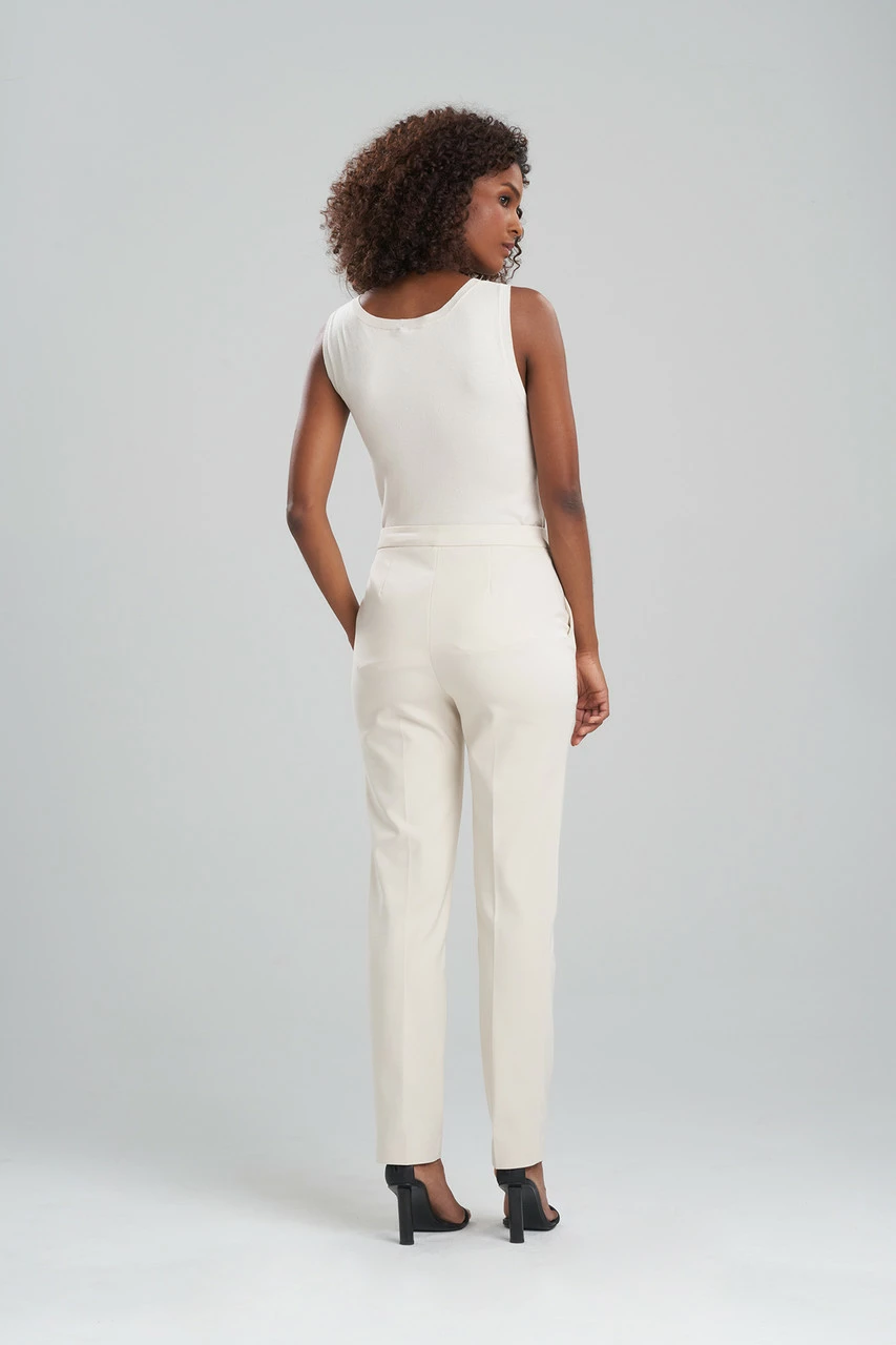 Stretch Cotton Blend Tapered Pants 4 Stretch Cotton Blend Tapered Pants - Image 4