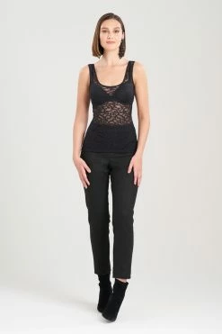 Stretch Scroll Lace Tank