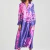 Sumida Charmeuse Beaded Silk Caftan