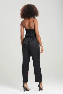 Sumida Embroidery Tapered Pull On Pants -Natori Sales Shop Sumida Embroidery Tapered Pull On Pants Black by JN 2 89317.1661963459