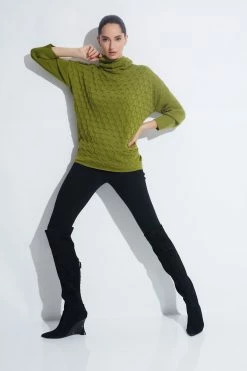 Textured Mandalay Turtleneck Wedge Top 13 Textured Mandalay Turtleneck Wedge Top -Natori Sales Shop TEXTURED MANDALAY TURTLENECK WEDGE TOP Olive by Natori 2 56645.1663954877