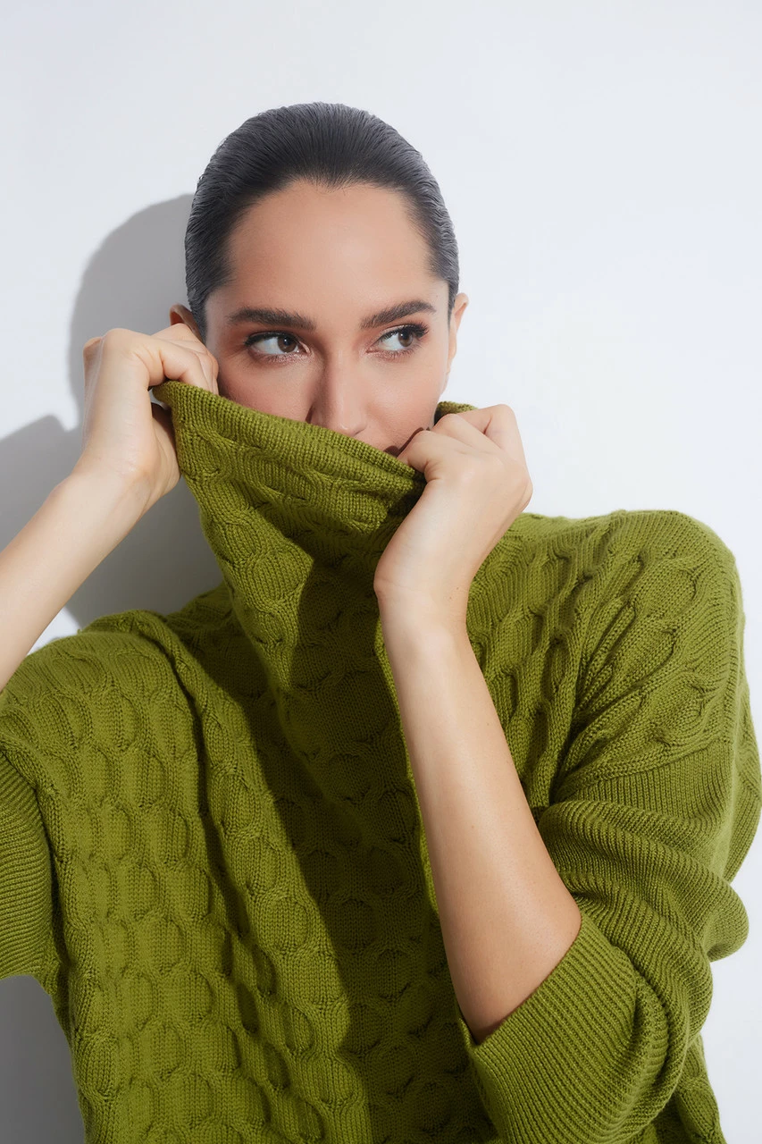 Textured Mandalay Turtleneck Wedge Top 6 Textured Mandalay Turtleneck Wedge Top - Image 6