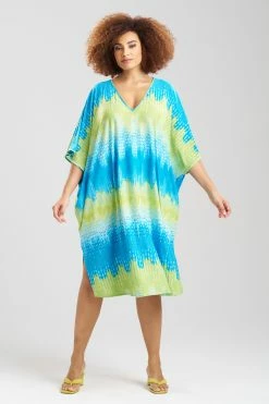 Tahiti Caftan -Natori Sales Shop Tahiti Caftan Blue Green by N Natori 3 2 58539.1675436934