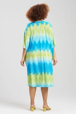 Tahiti Caftan -Natori Sales Shop Tahiti Caftan Blue Green by N Natori 4 67313.1675436935