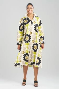 Talitha Cotton Poplin Oversized Shirtdress -Natori Sales Shop Talitha Cotton Poplin Oversized Shirtdress White Sand by Natori 3 95420.1683639624