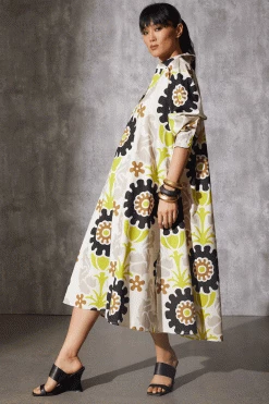 Talitha Cotton Poplin Oversized Shirtdress -Natori Sales Shop Talitha Cotton Poplin Oversized Shirtdress White Sand by Natori 56361.1687971387