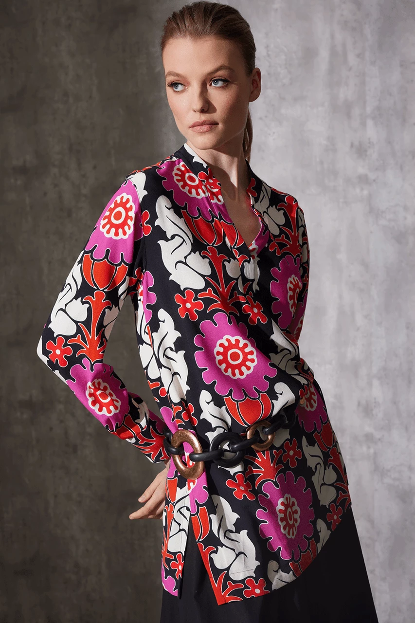 Talitha Crepe Barong Half Placket Shirt 3 Talitha Crepe Barong Half Placket Shirt - Image 3