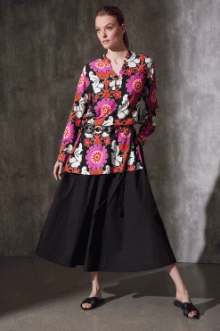 Talitha Crepe Barong Half Placket Shirt 7 Talitha Crepe Barong Half Placket Shirt -Natori Sales Shop Talitha Crepe Barong Half Placket Shirt Black by Natori 98082.1686689746