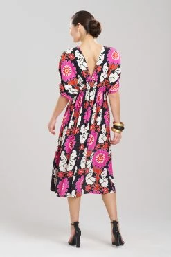 Talitha Crepe Shirred Empire Waist Dress 5 Talitha Crepe Shirred Empire Waist Dress -Natori Sales Shop Talitha Crepe Shirred Empire Waist Dress Black by Natori 2 32773.1683639320