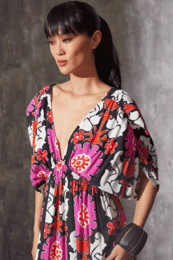 Talitha Crepe Shirred Empire Waist Dress 6 Talitha Crepe Shirred Empire Waist Dress -Natori Sales Shop Talitha Crepe Shirred Empire Waist Dress Black by Natori 2 13579.1686689987