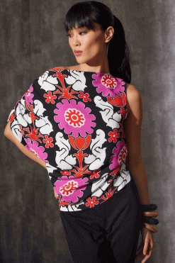 Talitha Crepe Sleeveless Drape Top -Natori Sales Shop Talitha Crepe Sleeveless Drape Top Black by Natori 12746.1686690041