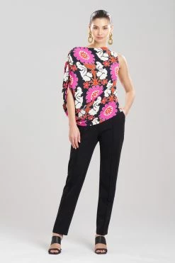 Talitha Crepe Sleeveless Drape Top