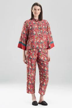 Tea Garden PJ -Natori Sales Shop Tea Garden PJ Red Multi by Natori 24387.1634261825