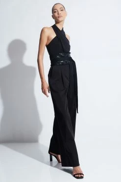 TENCEL™ Jersey Crossover Halter Tank -Natori Sales Shop Tencel Jersey Crossover Halter Tank Black by Natori 2 23896.1663953718