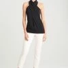 TENCEL™ Jersey Crossover Halter Tank