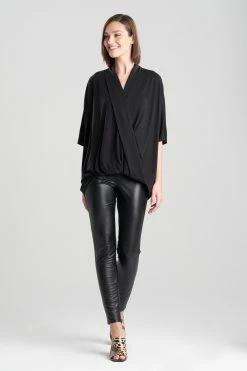 TENCEL™ Jersey Drape Kimono Top 7 TENCEL™ Jersey Drape Kimono Top -Natori Sales Shop Tencel Jersey Drape Kimono Top Black by Natori 22061.1659453943