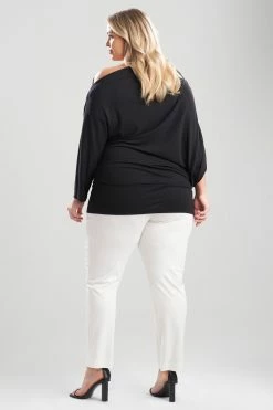 TENCEL™ Jersey Ruched Top -Natori Sales Shop Tencel Jersey Ruched Top Black by Natori 4 17029.1645129128