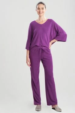 Terry Lounge Pants -Natori Sales Shop Terry Lounge Pants Dark Violet by N Natori 02868.1651868909