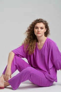 Terry Lounge Pants -Natori Sales Shop Terry Lounge Pants Plum by N Natori 3 77599.1683829336