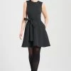 Textured Cotton Jacquard Fit & Flare Dress