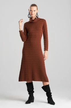 Textured Mandalay Turtleneck Dress