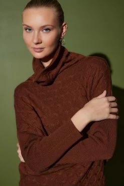 Textured Mandalay Turtleneck Wedge Top 11 Textured Mandalay Turtleneck Wedge Top -Natori Sales Shop Textured Mandalay Turtleneck Wedge Top Cognac by Natori 86992.1663944228