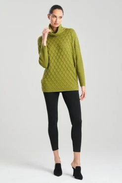 Textured Mandalay Turtleneck Wedge Top 9 Textured Mandalay Turtleneck Wedge Top -Natori Sales Shop Textured Mandalay Turtleneck Wedge Top Olive by Natori 97080.1662586470