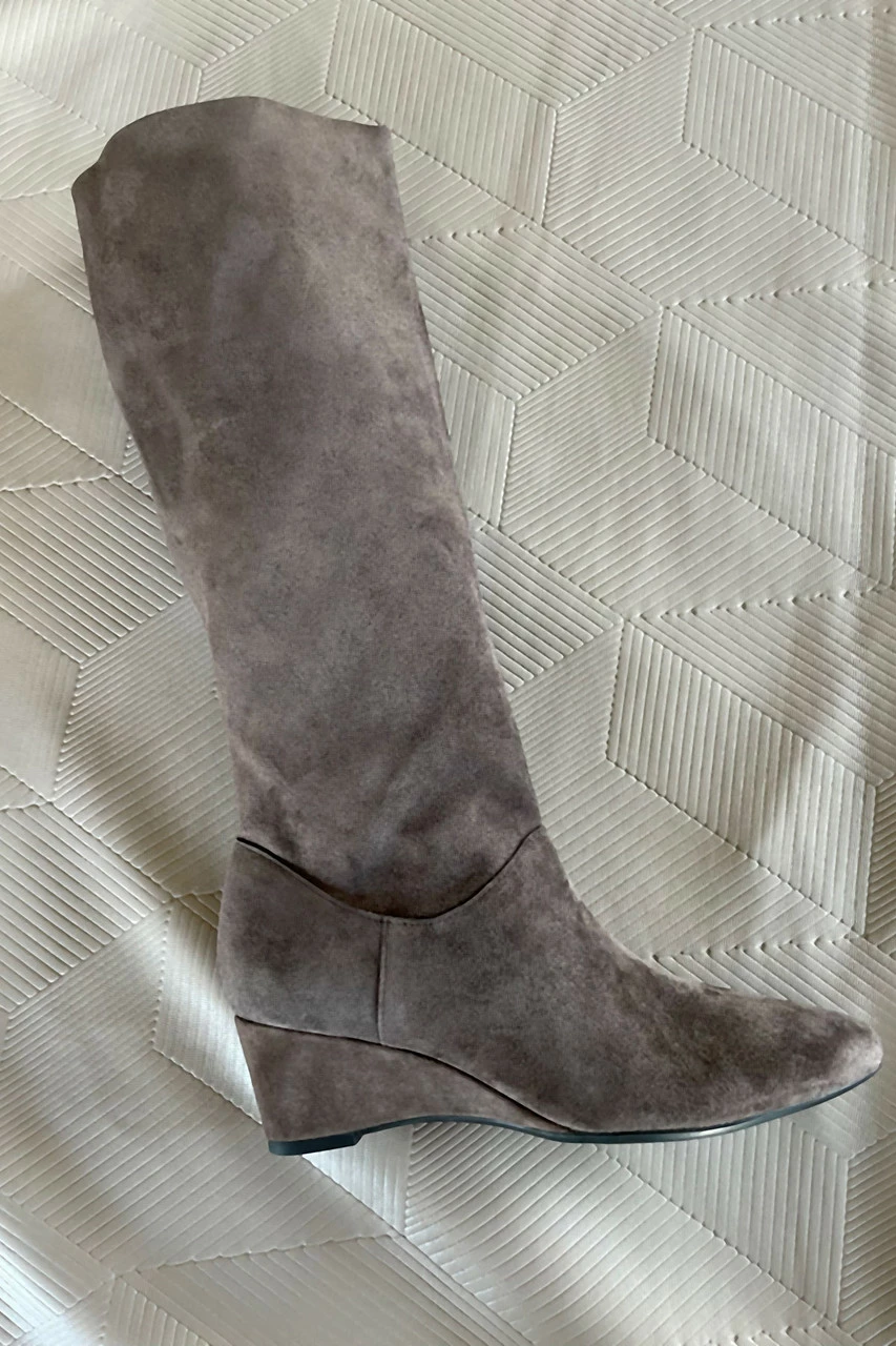 Thrill Suede Contour Wedge Tall Slouch Boot 3 Thrill Suede Contour Wedge Tall Slouch Boot - Image 3
