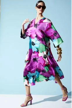 Tsubaki Caftan -Natori Sales Shop Tsubaki Caftan Magenta Combo by Natori 76544.1652964073