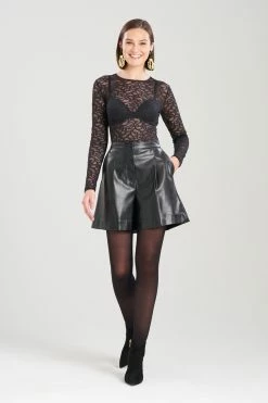 Vegan Luxe Lambskin Shorts