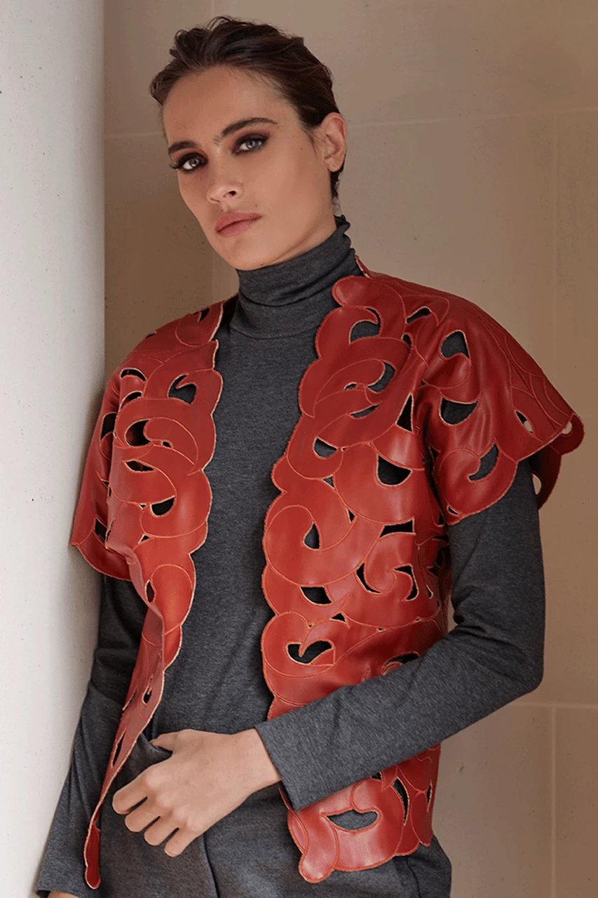 Vegan Luxe Lambskin Vest 3 Vegan Luxe Lambskin Vest - Image 3