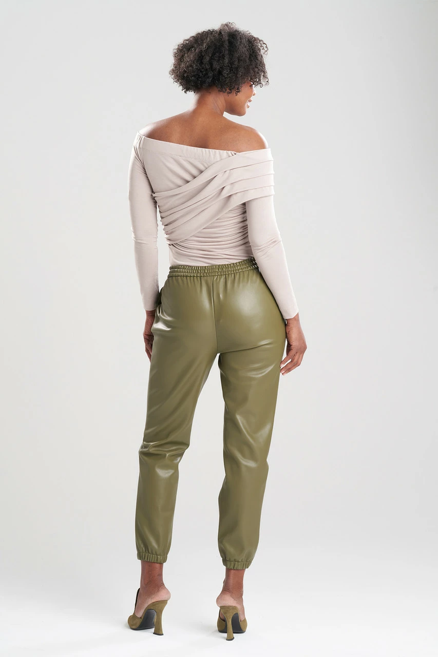 Vegan Luxe Lambskin Jogger Pants 2 Vegan Luxe Lambskin Jogger Pants - Image 2