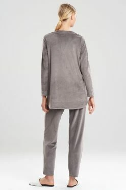 Velour Long Sleeve Top 49 Velour Long Sleeve Top -Natori Sales Shop Velour Long Sleeve Top River Stone by N Natori 2 94345.1641578338