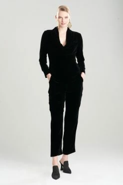 Velvet Cowl Long Sleeve Top -Natori Sales Shop Velvet Cowl Long Sleeve Top Black by JN 56560.1661967453
