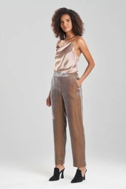 Velvet Pull On Pants -Natori Sales Shop Velvet Pull On Pants Dark Brown by JN 14452.1664225665