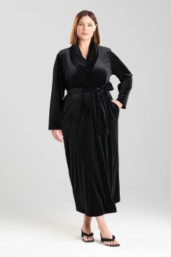 Natalie Velvet Robe -Natori Sales Shop Velvet Robe Black by Natori 3 58333.1659539769