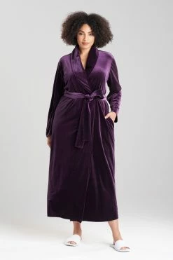Natalie Velvet Robe -Natori Sales Shop Velvet Robe Blackberry by Natori 3 09150.1659539758
